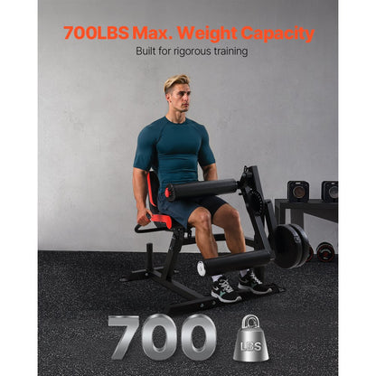 VEVOR Leg Extension and Curl Machine Lower Body Special Leg Exercise Bench Gym