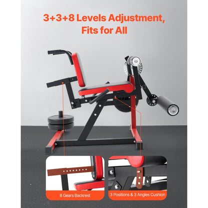 VEVOR Leg Extension and Curl Machine Seated Leg Rotary Extension Bench 550lbs