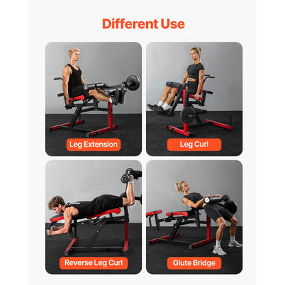 VEVOR Leg Extension and Curl Machine Seated Leg Rotary Extension Bench 550lbs