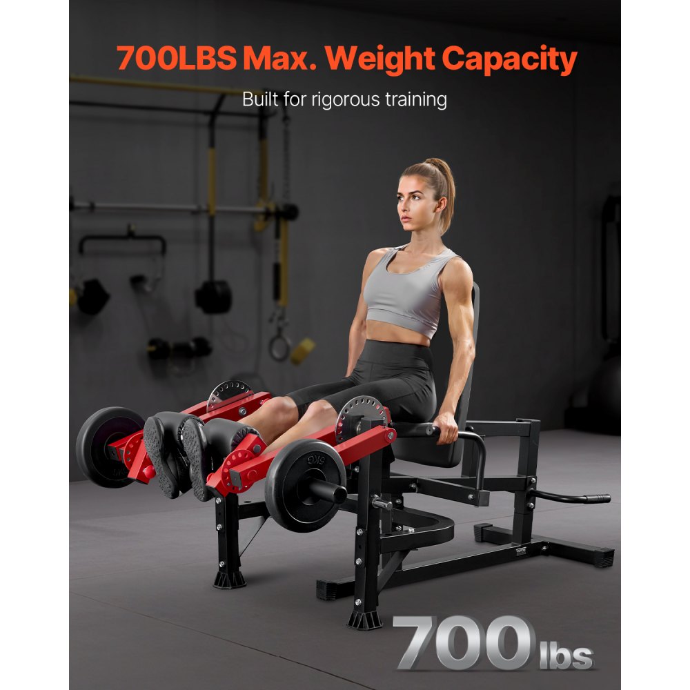 VEVOR Leg Extension and Curl Machine Seated Leg Rotary Extension Bench 700lbs