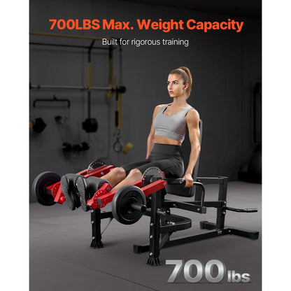 VEVOR Leg Extension and Curl Machine Seated Leg Rotary Extension Bench 700lbs