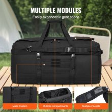 100L Tactical Gym Bag with Molle System, Waterproof and Durable Design