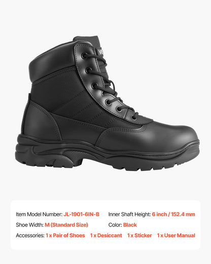 Men's Military Tactical Boots, 152.4 mm Combat Hiking Work Boots, Lightweight & Breathable & Sturdy Mens Motorcycle Interceptor Trooper Boot, for Outdoor Security Mountaineering, UK Size 11
