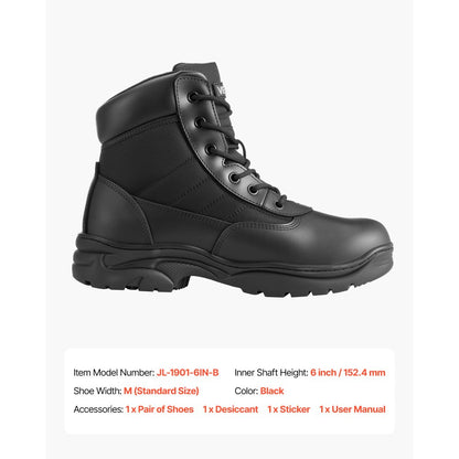 VEVOR Men's Military Tactical Boots 152.4 mm Lightweight Breathable UK Size 8