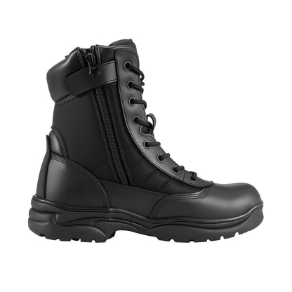 Men's Military Tactical Boots, 203 mm Combat Hiking Work Boots, Lightweight & Breathable Side Zipper Mens Motorcycle Interceptor Trooper Boot, for Outdoor Security Mountaineering, UK Size 10