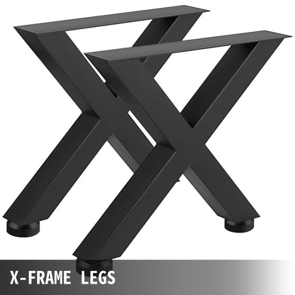 VEVOR Set of 2 Steel Table Legs, 16'Height 15'Wide Dining Table Legs, Heavy Duty