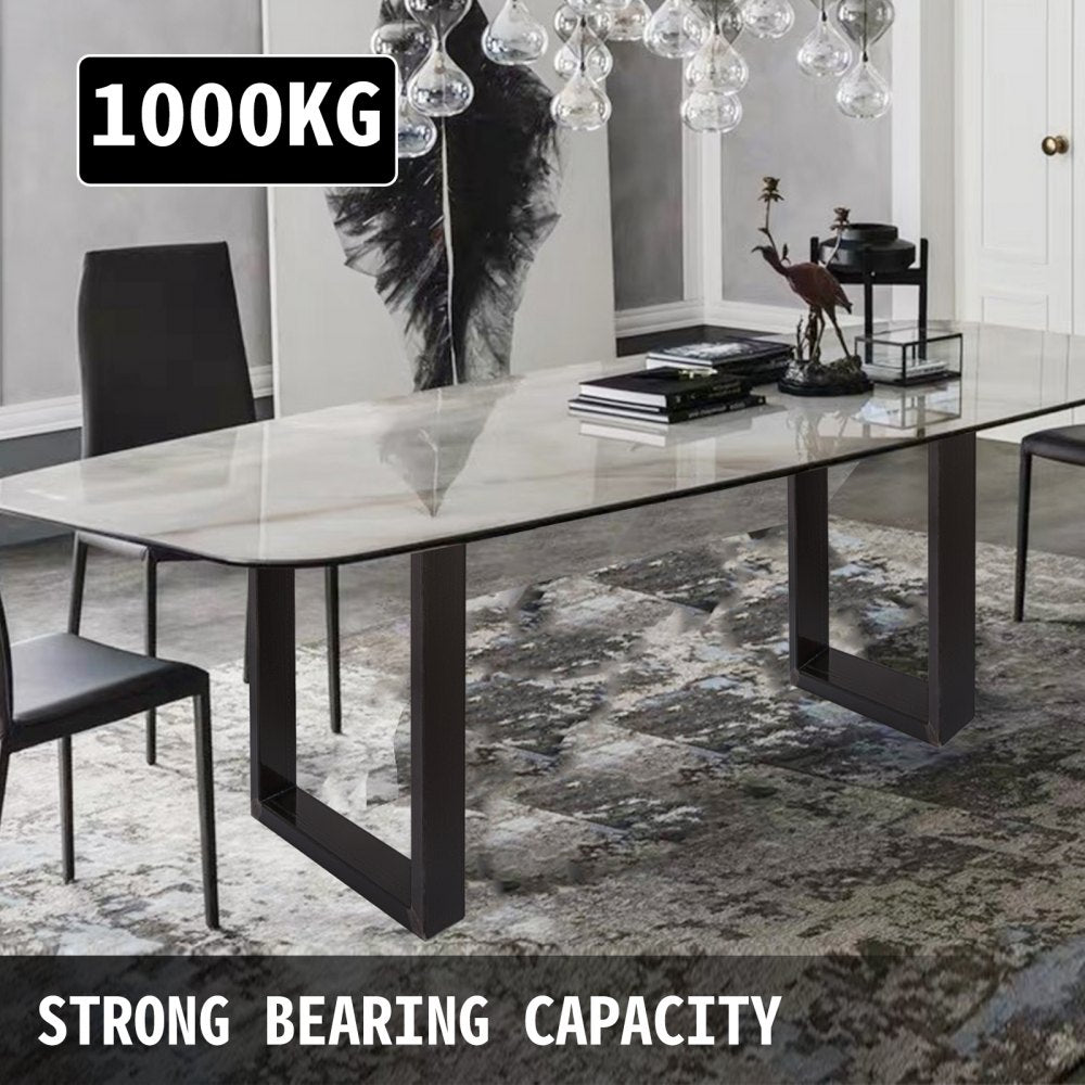 Clear Coat Table Legs Frame Steel Dining Table Desk 72 x 60 CM