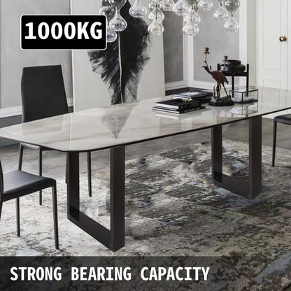 Clear Coat Table Legs Frame Steel Dining Table Desk 72 x 60 CM