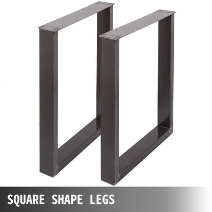 Clear Coat Table Legs Frame Steel Dining Table Desk 72 x 60 CM