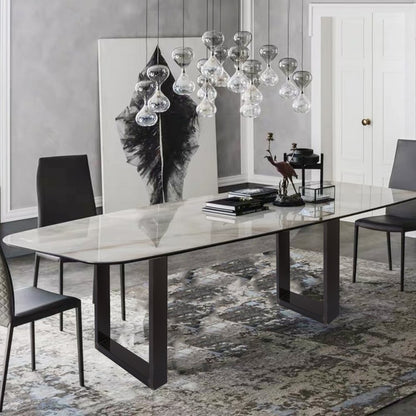 Clear Coat Table Legs Frame Steel Dining Table Desk 72 x 60 CM