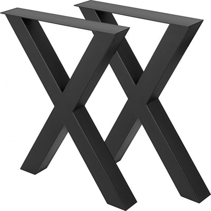 Black Table Legs X-frame Steel Dining Table Desk 720X760MM