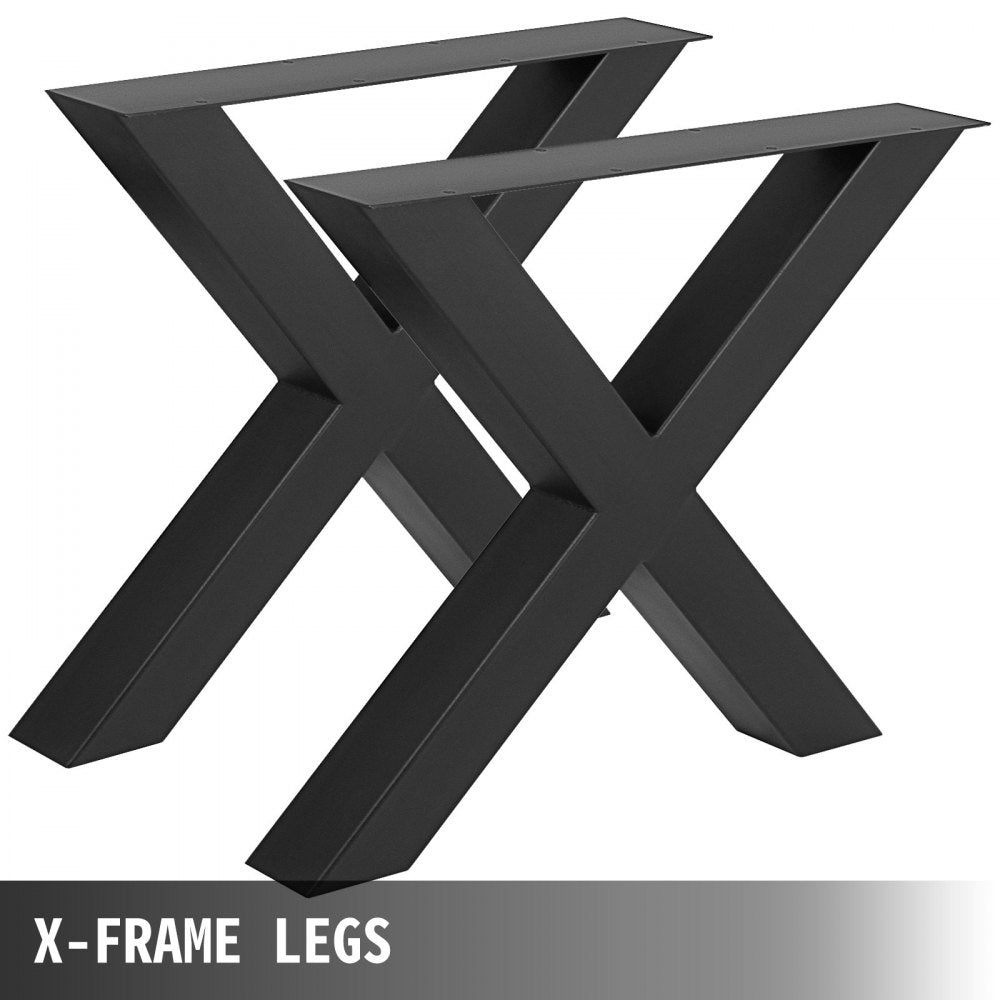 Black Table Legs X-frame Steel Dining Table Desk 720X760MM