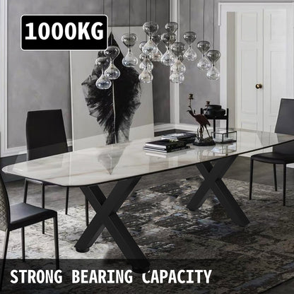 VEVOR Black Table Legs X-frame Metal Dining Table Desk 720 x 790 mm 1000 kg Load