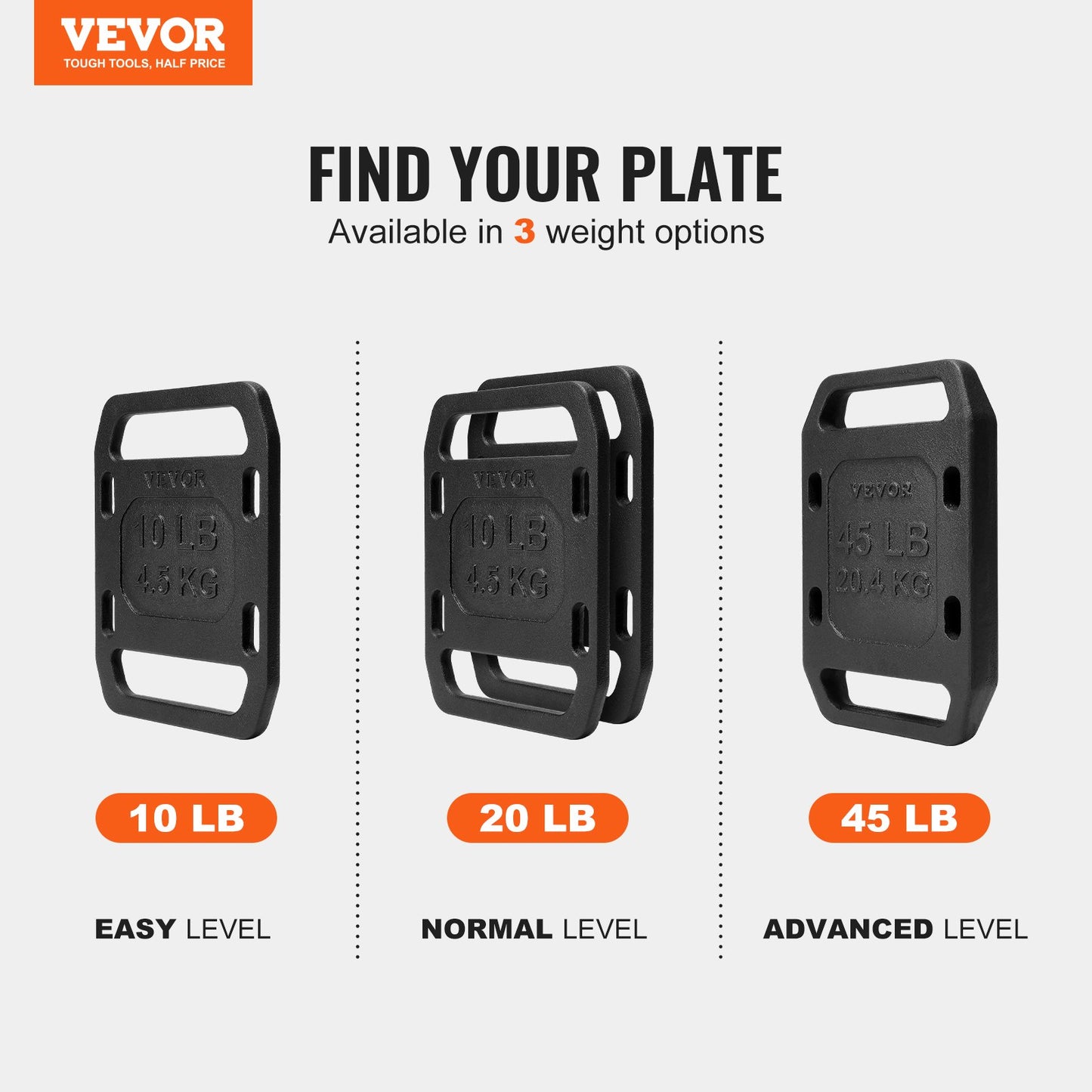 Cast Iron Ruck Weights,  45LB Single Ruck Plate, Weighted Weights for Rucking, Solid Ruck Plate Weight for Rucking, Swings, Squat, Strength Training, Weightlifting, Fitness Workout