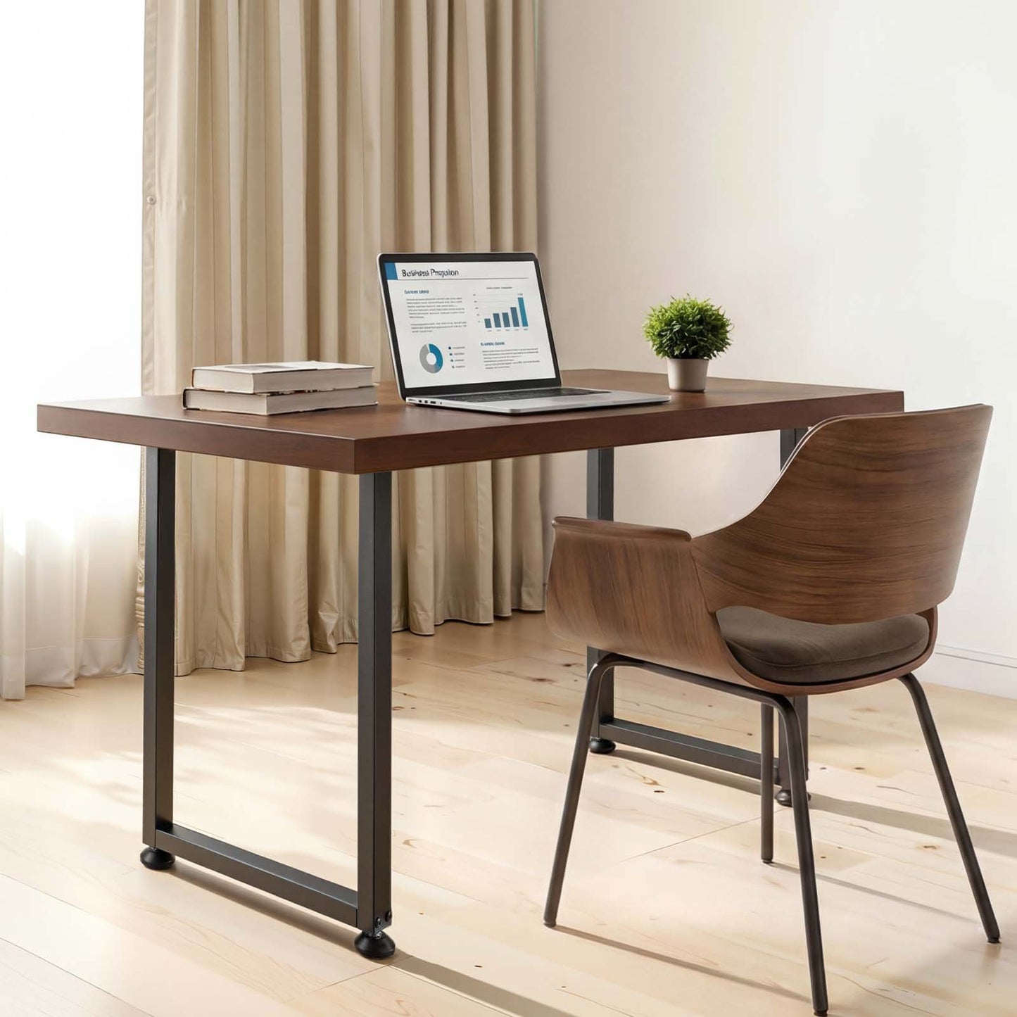 Table Legs, 740 x 450 mm (H x W) Square Steel Furniture Legs, Modular Design, Easy Assembly, 2204 lbs Max Load Heavy Duty, for Home Office Desk, Workbenches, Dinner Bar Tables, Set of 2, Black
