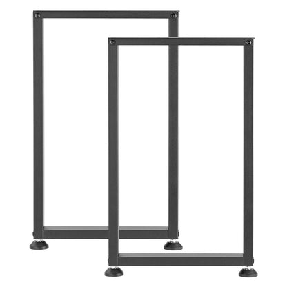 Table Legs, 740 x 450 mm (H x W) Square Steel Furniture Legs, Modular Design, Easy Assembly, 2204 lbs Max Load Heavy Duty, for Home Office Desk, Workbenches, Dinner Bar Tables, Set of 2, Black