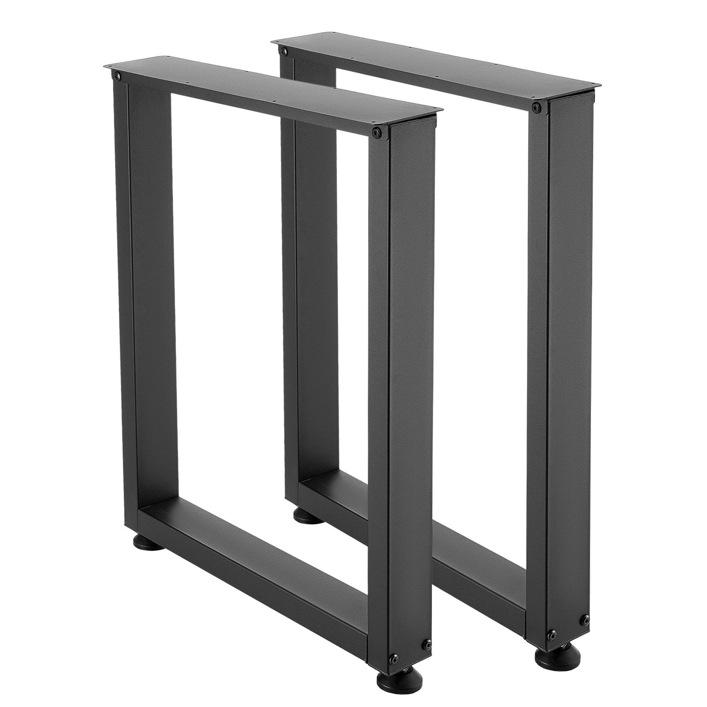 Table Legs, 750 x 600 mm (H x W) Square Steel Furniture Legs, Modular Design, Easy Assembly, 1000 kg Max Load Heavy Duty, for Home Office Desk, Workbenches, Dinner Bar Tables, Set of 2, Black