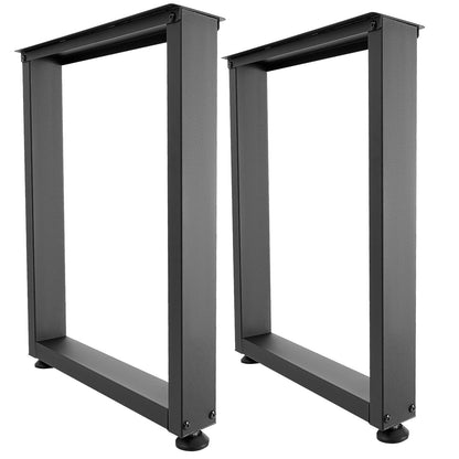 Table Legs, 750 x 600 mm (H x W) Square Steel Furniture Legs, Modular Design, Easy Assembly, 1000 kg Max Load Heavy Duty, for Home Office Desk, Workbenches, Dinner Bar Tables, Set of 2, Black