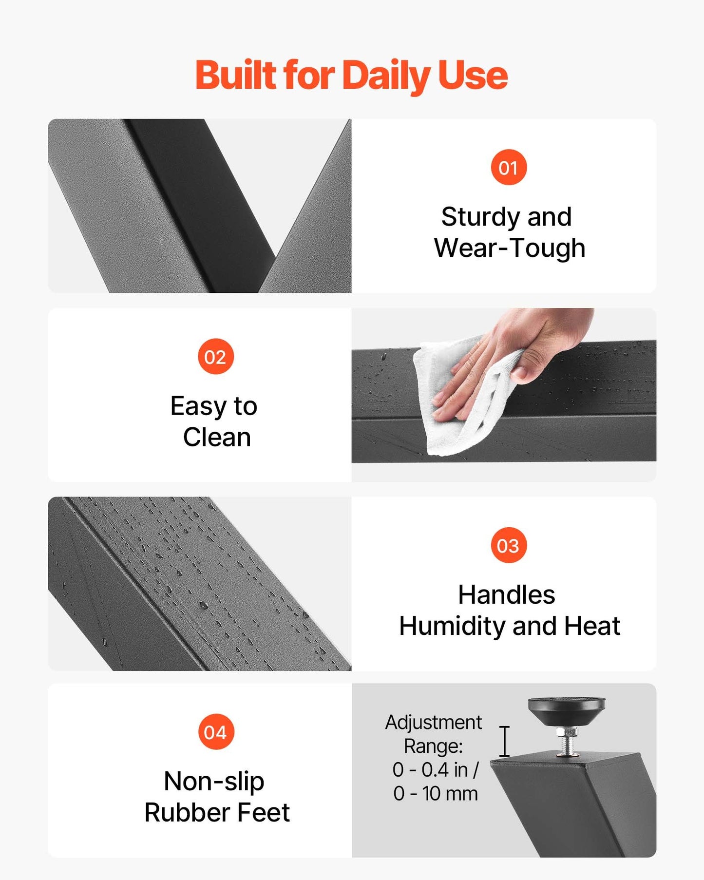 Table Legs, 750 x 760 mm (HxW) W Steel Furniture Legs, Modular Design, Easy Assembly, 1000 kg Max Load Heavy Duty, for Home Office Desk, Coffee Dinner Bar Tables, Workbench,2 PCS, X Frame, Black