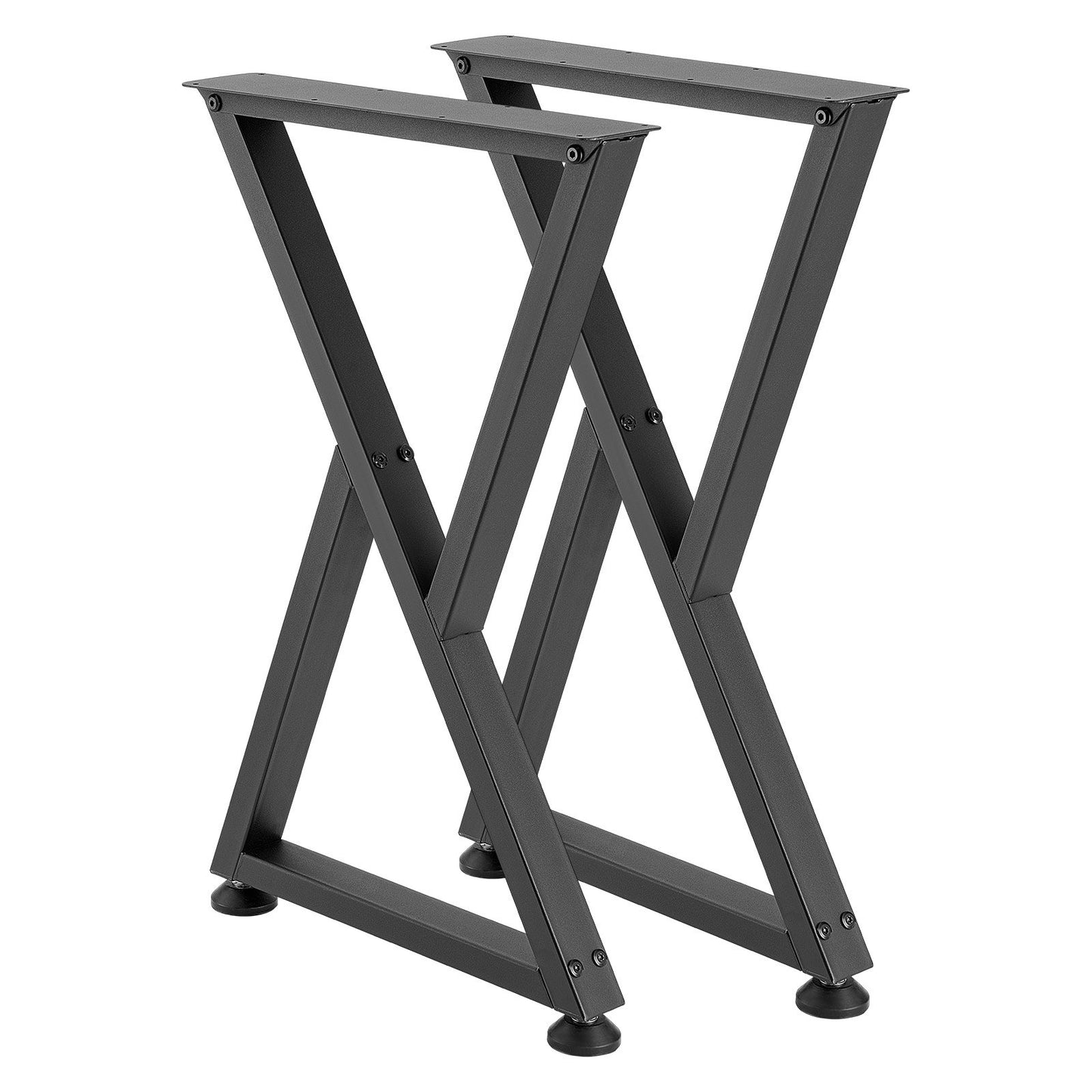 Table Legs, 740 x 472 mm (H x W) Steel Furniture Legs, Modular Design, Easy Assembly, 1000 kg Max Load Heavy Duty, Z Shape for Home Office Desk DIY, Coffee Dinner Tables, Workbench,2 PCS, Black