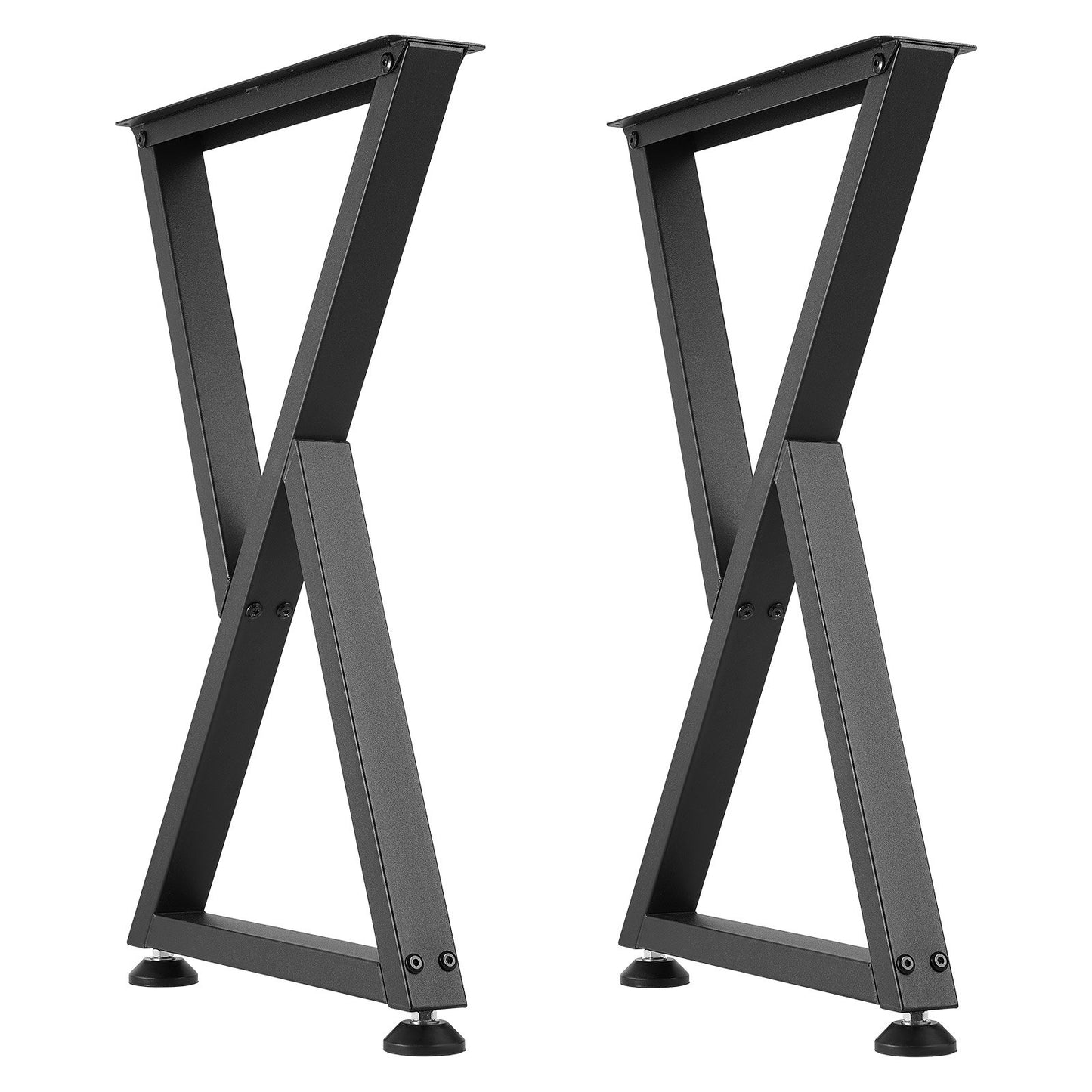 Table Legs, 740 x 472 mm (H x W) Steel Furniture Legs, Modular Design, Easy Assembly, 1000 kg Max Load Heavy Duty, Z Shape for Home Office Desk DIY, Coffee Dinner Tables, Workbench,2 PCS, Black