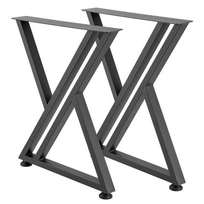 Table Legs, 740 x 610 mm (H x W) Steel Furniture Legs, 1000 kg Max Load Heavy Duty, Easy Installation, Stable for Home Office Desk DIY, Coffee Dinner Bar Tables, Workbenches,Set of 2, Black