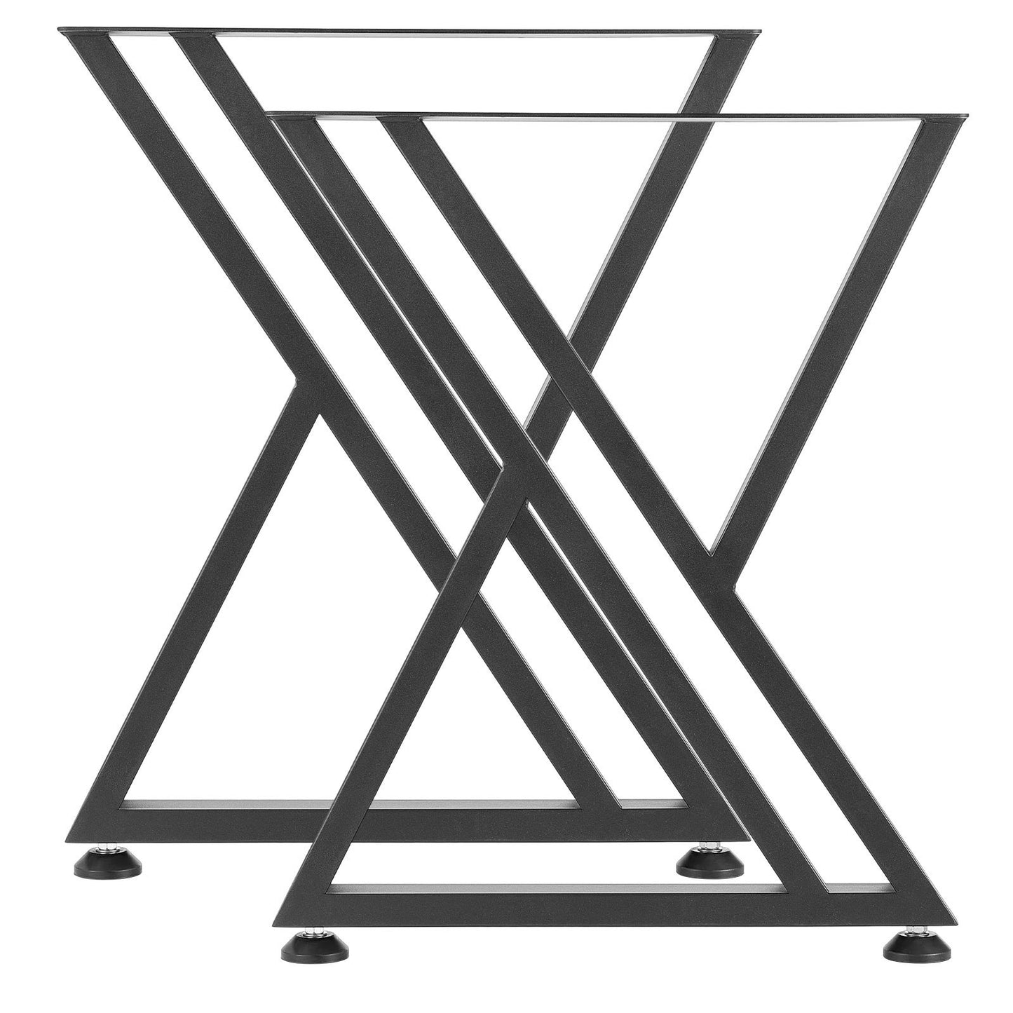 Table Legs, 740 x 610 mm (H x W) Steel Furniture Legs, 1000 kg Max Load Heavy Duty, Easy Installation, Stable for Home Office Desk DIY, Coffee Dinner Bar Tables, Workbenches,Set of 2, Black