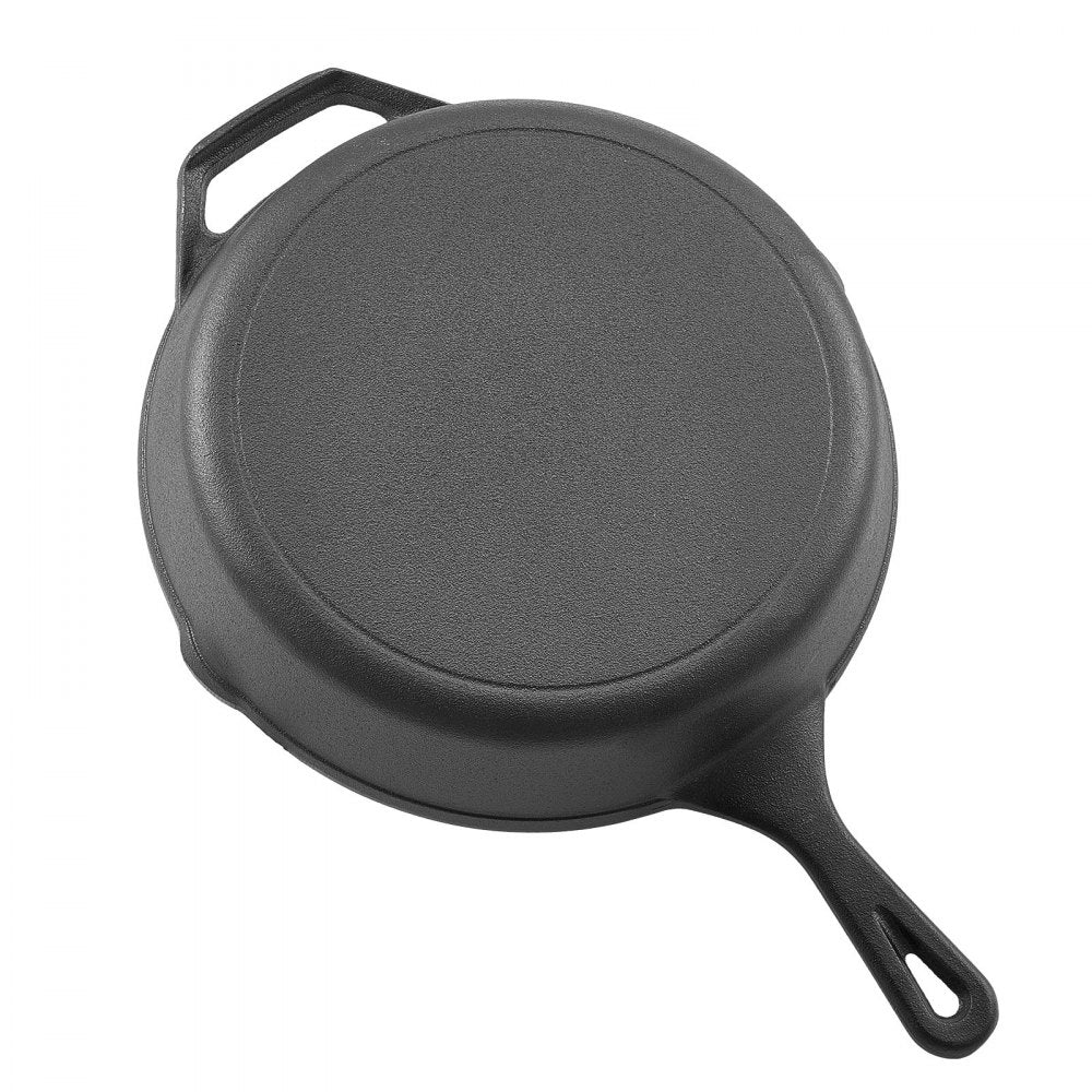 4 Piece Cast Iron Skillet Frying Pan Set 155 205 260 305 mm Handle Black