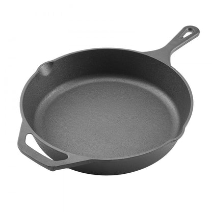 4 Piece Cast Iron Skillet Frying Pan Set 155 205 260 305 mm Handle Black