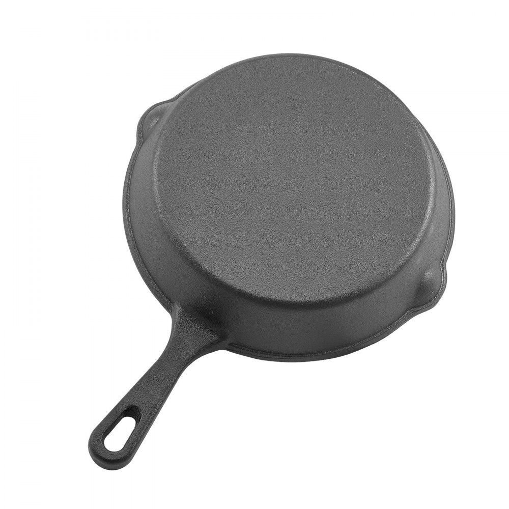 3Pcs Cast Iron Skillet Frying Pan Set 160 220 265 mm Handle Seasoned Black