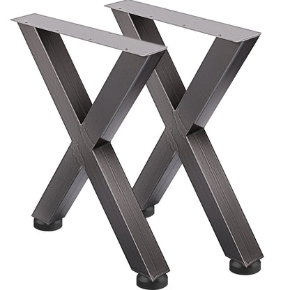 VEVOR Set of 2 Steel Table Legs, 28'Height 24'Wide Dining Table Legs, Heavy Duty