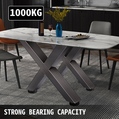 VEVOR Set of 2 Steel Table Legs, 28'Height 24'Wide Dining Table Legs, Heavy Duty