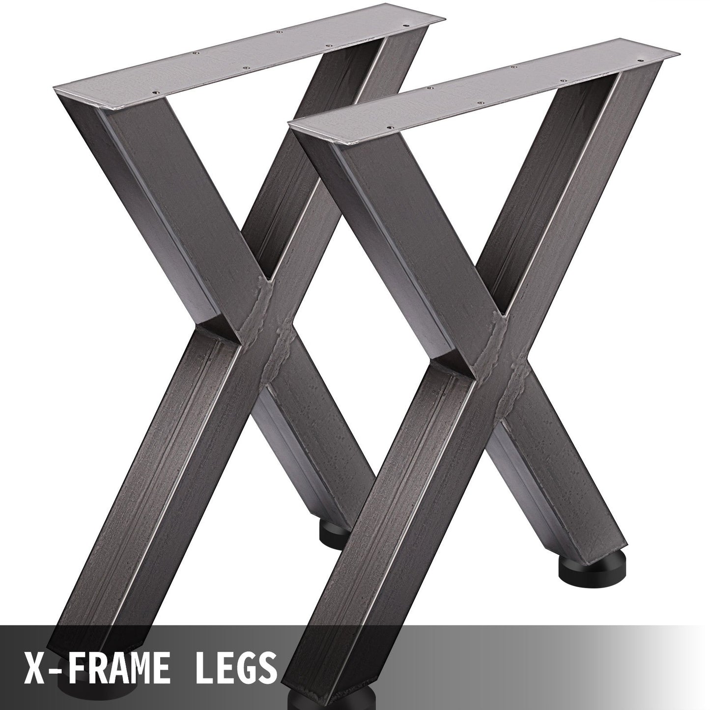 VEVOR Set of 2 Steel Table Legs, 28'Height 24'Wide Dining Table Legs, Heavy Duty