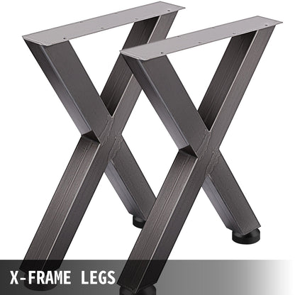 VEVOR Set of 2 Steel Table Legs, 28'Height 24'Wide Dining Table Legs, Heavy Duty