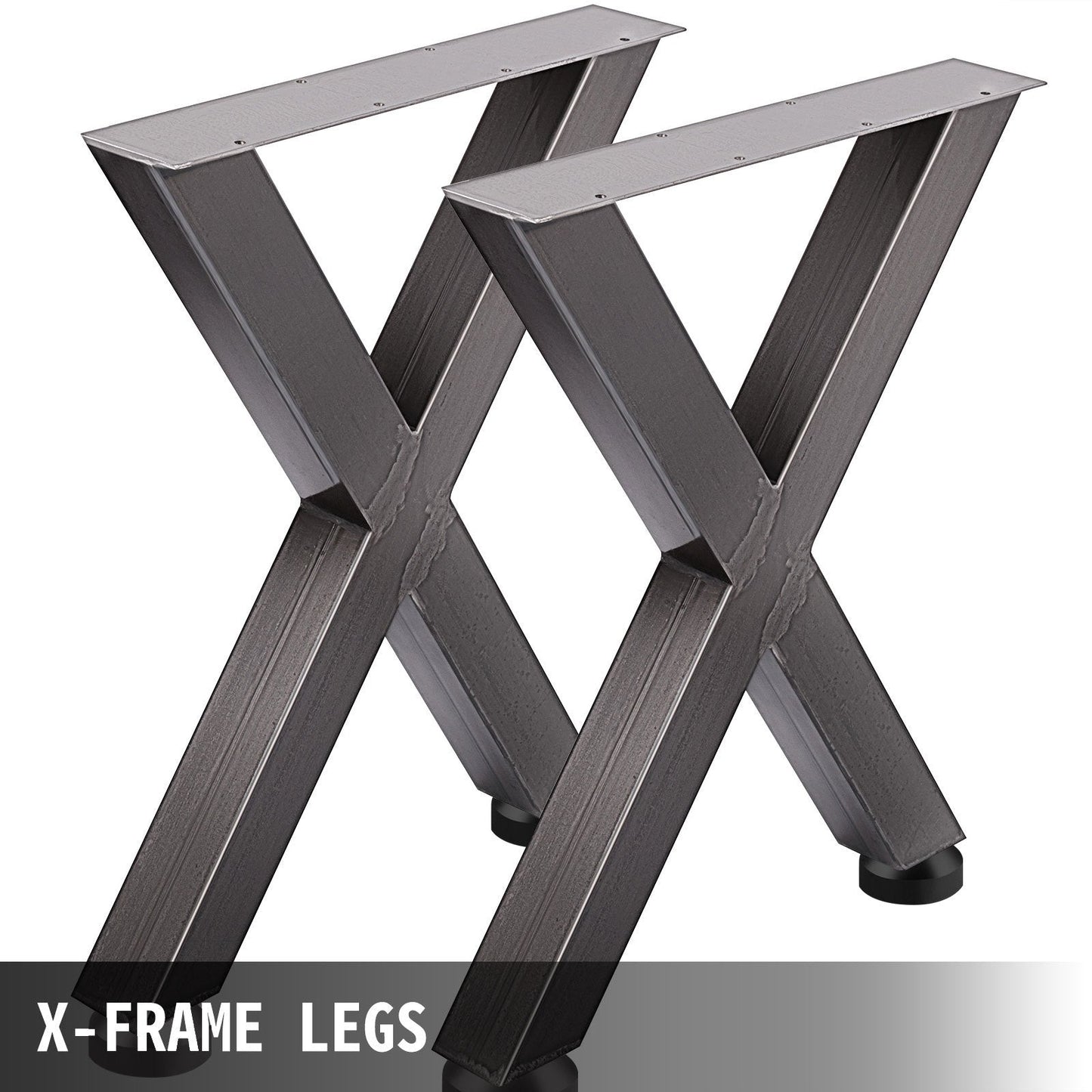 Industrial Steel Dining Table Legs Set, 0.72m Height, 0.6m Wide, Heavy Duty