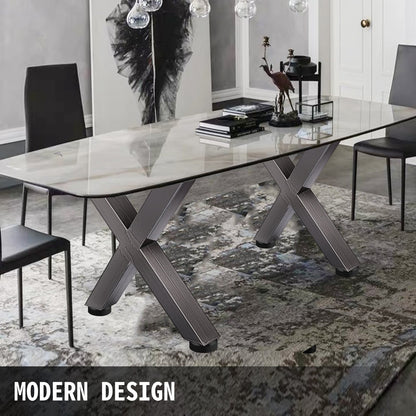VEVOR Set of 2 Steel Table Legs, 28'Height 24'Wide Dining Table Legs, Heavy Duty