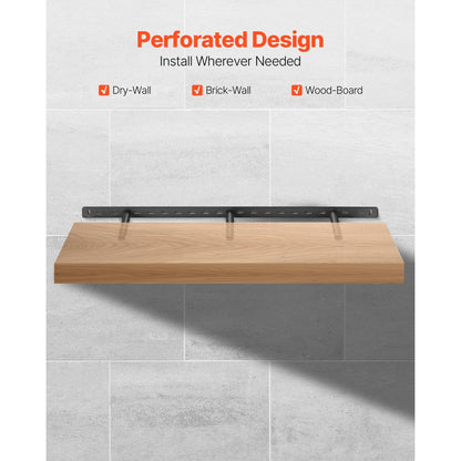 1 Pack Shelf Bracket 34 inch / 863.6 mm Heavy Duty Floating Shelf Bracket