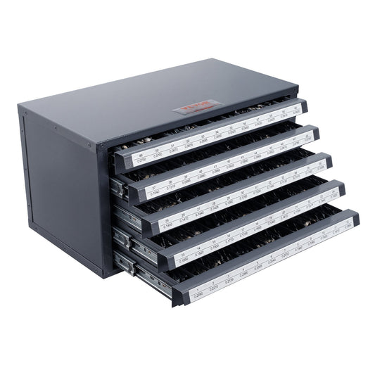 VEVOR Drill Bit Dispenser Cabinet, Five-Drawer Drill Bit Organizer Cabinet for #1
