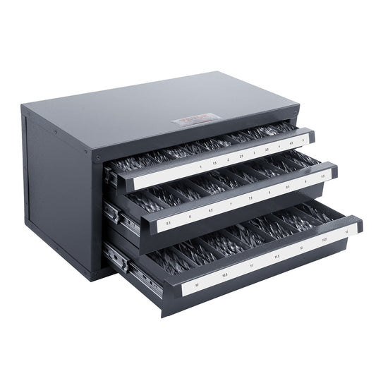 VEVOR Drill Bit Dispenser Cabinet, Three-Drawer Drill Bit Organizer Cabinet for