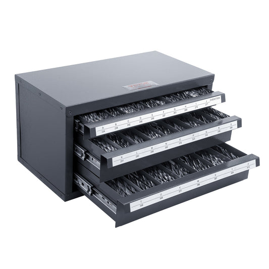 VEVOR Drill Bit Dispenser Cabinet, Three-Drawer Drill Bit Organizer Cabinet for
