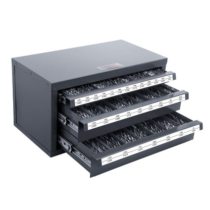 VEVOR Drill Bit Dispenser Cabinet, Three-Drawer Drill Bit Organizer Cabinet for
