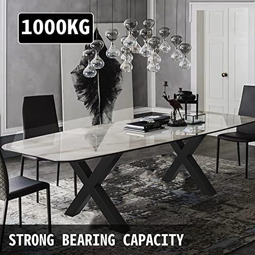 VEVOR Set of 2 Steel Table Legs, 28\'\'Height 24\'\'Wide Dining Table Legs, Heavy