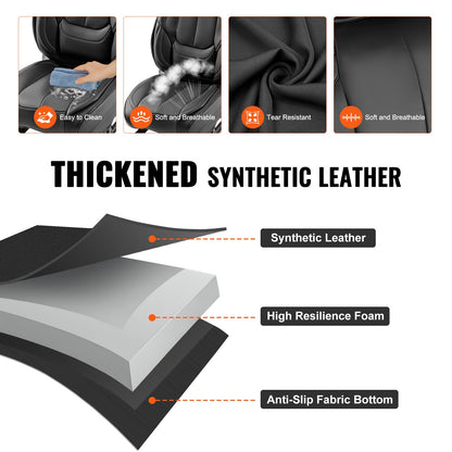 VEVOR Seat Covers, Universal Car Seat Covers Front Seats, 6pcs Faux Leather Seat