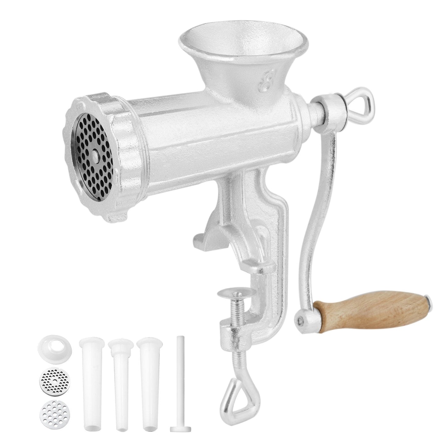 Heavy Duty Cast Iron Meat Grinder with Steel Table Clamp, 2.5 kg