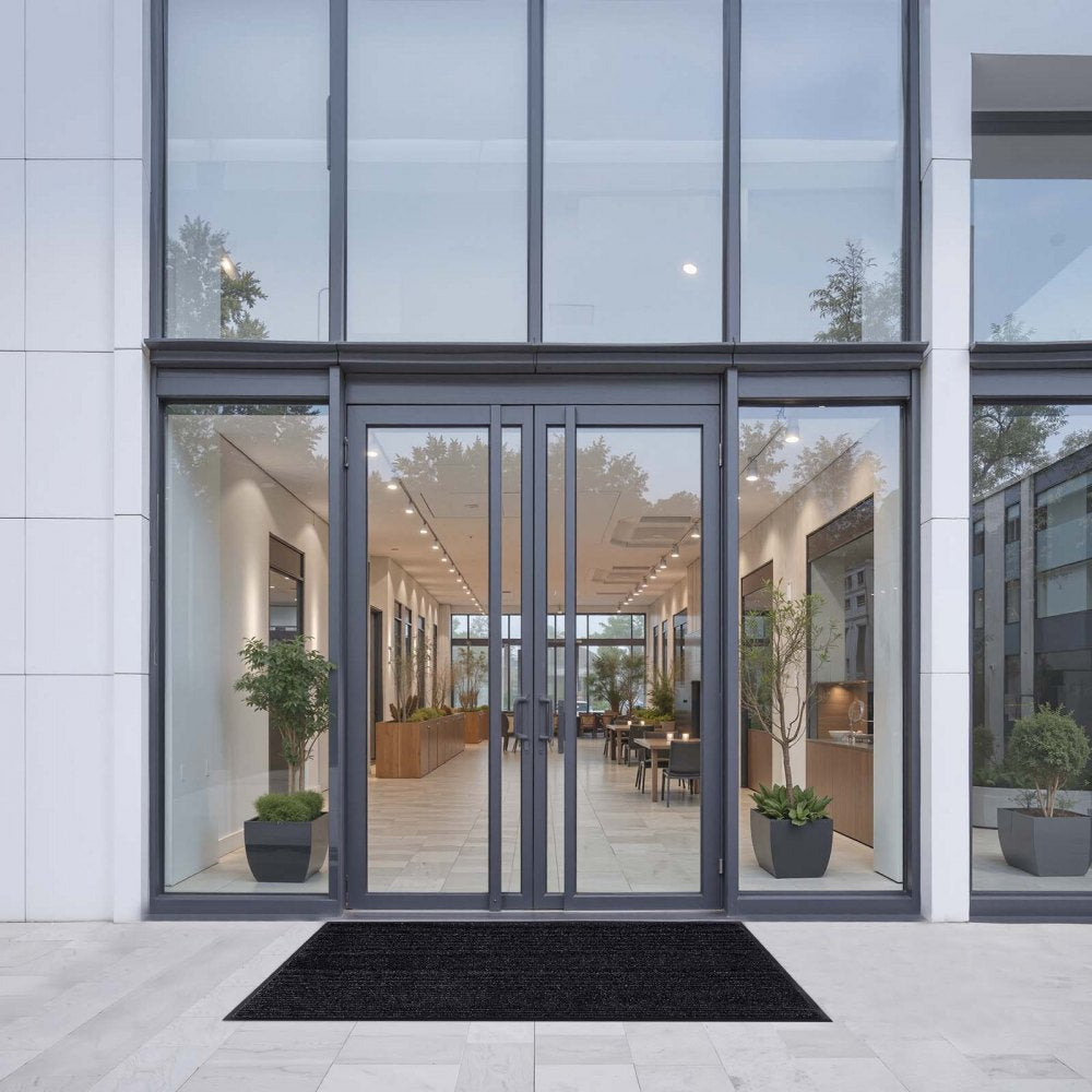 Front Door Mat, 1524 x 914 mm Commercial Floor Mat for Indoor and Outdoor, Stylish Stripedd Industrial Carpet with PVC B
