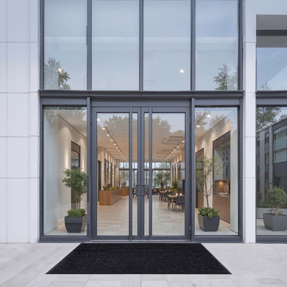Front Door Mat, 1829 x 1219 mm Commercial Floor Mat for Indoor and Outdoor, Stylish Striped Industrial Carpet with PVC B