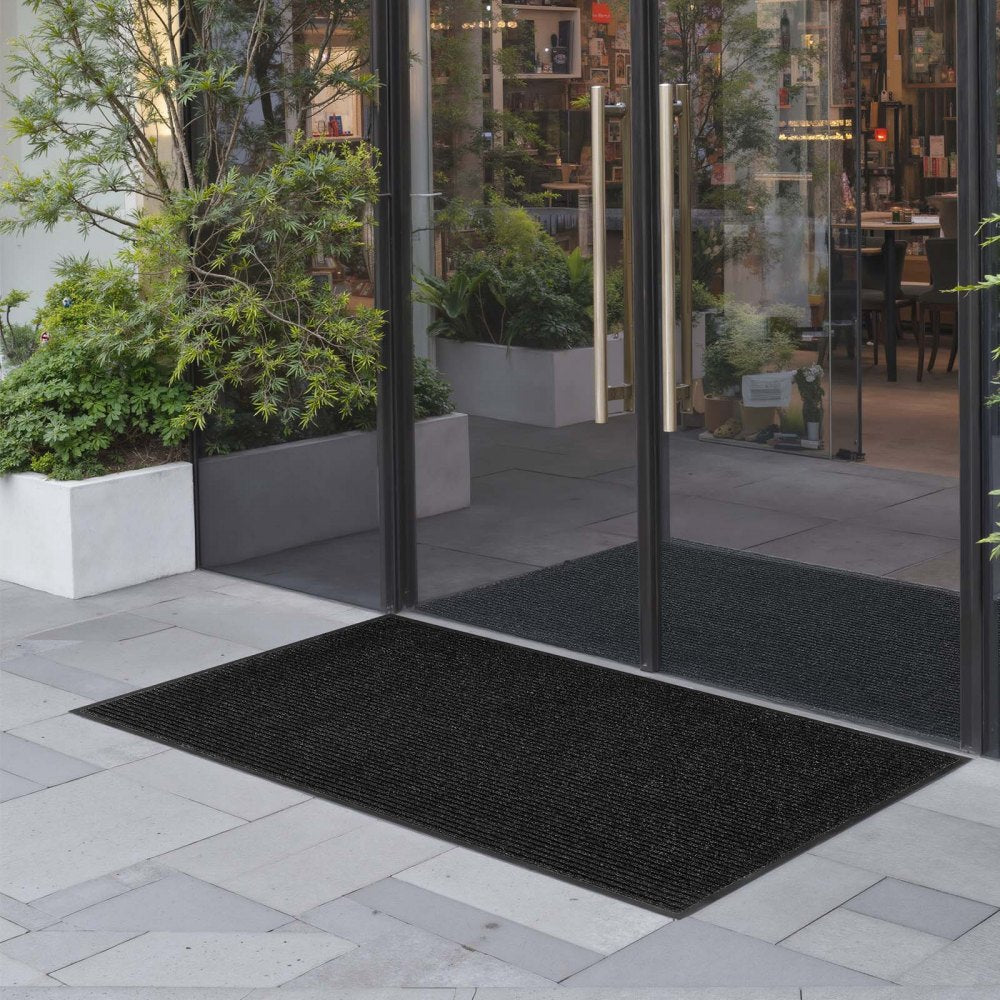 Front Door Mat, 1829 x 1219 mm Commercial Floor Mat for Indoor and Outdoor, Stylish Striped Industrial Carpet with PVC B