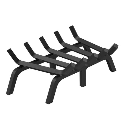 Heavy Duty 0.53m Fireplace Log Grate with 6 Legs, Powder-Coated Steel