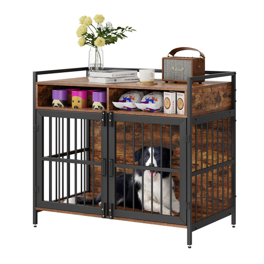 VEVOR Furniture Style Dog Crate with Storage, 41 inch Dog Crate Furniture Large