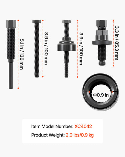 Power Steering Pump Pulley Puller/Installer Tool Set, Compatible with Ford, GM V6, and VW Vehicles, Pump Pulley Remover Installer Tools, for Removing and Installing Power Steering Pump Pulleys